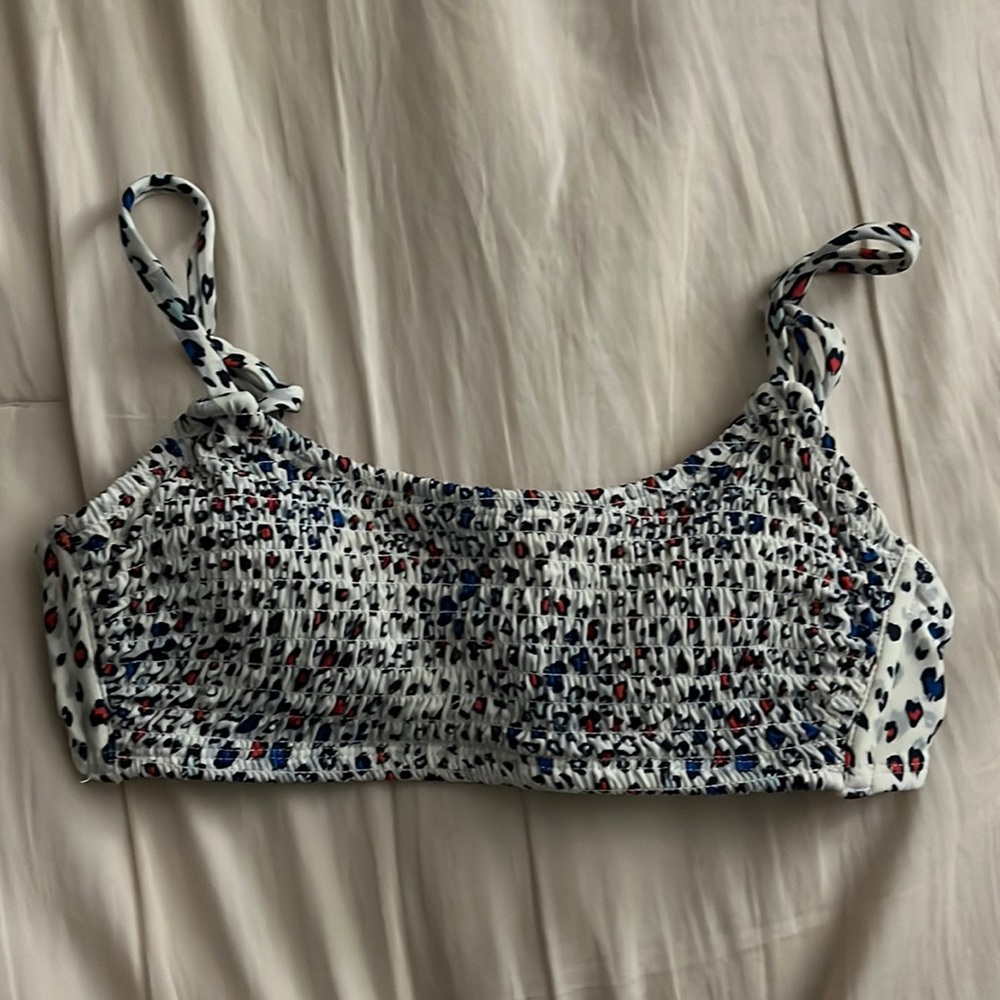 Target cheetah print bikini top (size M)